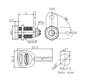 Serrures de meubles modernes en alliage de zinc combinaison de clés cylindre de porte sécurité pour hôtels bureaux écoles appartements hôpitaux - Product Image 6