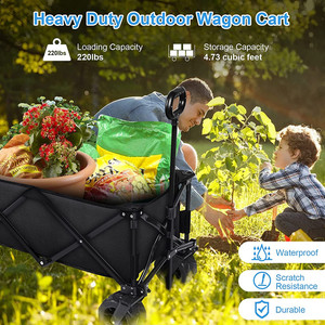 Wholesale Outdoor Camping Picnic Collapsible Folding <strong>Wagon</strong> Cart,Utility Garden <strong>Wagon</strong>, Heavy Duty <strong>Beach</strong> <strong>Wagon</strong> Cart - Product Image 2