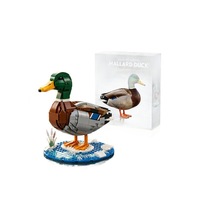 MOC Mallard Duck Plastic DIY Particle Assembly Building Block Animal Model Cross-Border Trendy Collectible Toy