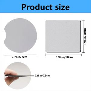 Sous-verres vierges pour sublimation, en caoutchouc, impression de logo personnalisé, sous-verres carrés et ronds pour boissons, sous-verres de voiture, sous-verres vierges pour sublimation - Product Image 4