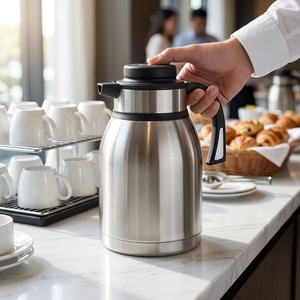 Carafe isotherme en acier inoxydable à double paroi, pot à café, maintien au chaud et au froid pendant 12h - Product Image 1