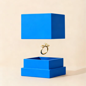 Caja de Embalaje Azul Premium para Joyería Heaven and Earth, Adecuada para Cajas de Regalo, Logotipo Personalizable - Product Image 1