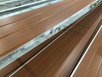 Plafond en PVC brillant, résistant à l'humidité, décoratif pour l'intérieur, facile à installer, en bois