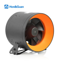 Ventilateur de gaine électrique en ligne 300 mm, moteur EC 220-240 V, boîtier à profil bas, potentiomètre PWM 0-10 V, souffleur à vitesse réglable, 7 pales