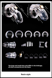 กรงล็อคอวัยวะเพศชายซิลิโคนสีชมพูและสีดำพร้อมแหวนอวัยวะเพศชาย5อันอุปกรณ์เซ็กส์ทอย - Product Image 4