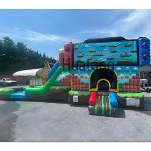 מתנפח מסחרי של חברת Huatong Pvc בצורת דמות מצוירת עם מגלשה, טירת קפיצה מתנפחת למסיבות ילדים - Product Image 6