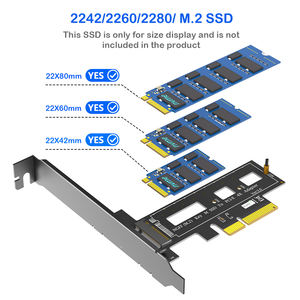 Tarjeta adaptadora <span class=keywords><strong>M</strong></span>.2 NVMe a PCIe 3,0 4X compatible con SSD 2242/2260/2280, tarjeta de expansión PCIe 3,0 para PC de escritorio tarjeta de expansión <span class=keywords><strong>M</strong></span>.2 SSD - Product Image 4