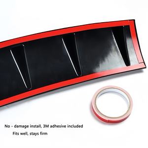 Diffuseur universel de lèvre de pare-chocs arrière de <span class=keywords><strong>voiture</strong></span> accessoires de Modification extérieure automatique Kit de becquet d'<span class=keywords><strong>aileron</strong></span> de requin noir 3/5/7 aile pour voitures - Product Image 3