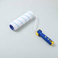 Rouleau de peinture en microfibre polyester de qualité industrielle, réutilisable pour surfaces lisses et rugueuses, outil de peinture DIY