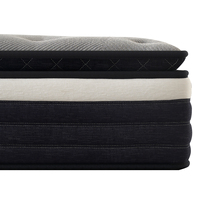 Matelas hypoallergénique confortable en mousse souple massante, taille King Queen, 5 zones, ressorts ensachés, compressé et enroulé dans une boîte