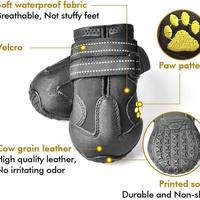 Chaussures pour chien, chaussures imperméables pour animaux de compagnie, chaussures réfléchissantes imperméables, bottes pour chien d'automne et d'hiver