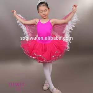 Nouvelle jupe tutu de ballet en spandex rose vif pour enfants, robe de Performance pour filles. CBS-003