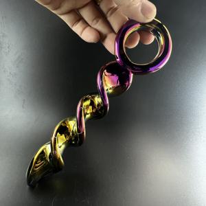 Masturbator Realistische <span class=keywords><strong>Dildo</strong></span> Penis Grote G-Spot Volwassen Seksspeeltjes Dual Head Crystal <span class=keywords><strong>Glass</strong></span> Anale Butt Plug Met Ring Voor Vrouw - Product Image 3