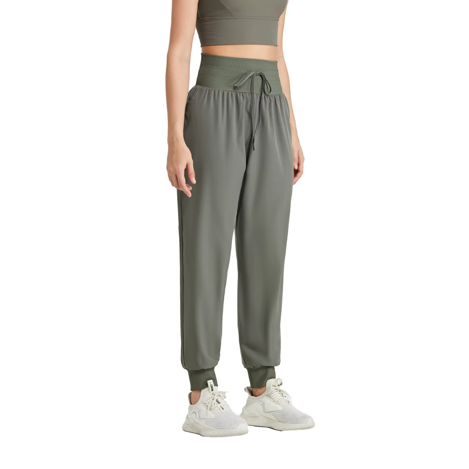 Wholesale Women's Plus Size Yoga Pants Sports Running High Waist Jogger Pants Loose Fit Workout Sweatpants