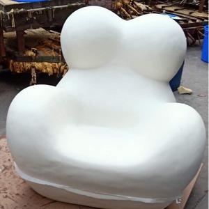 Fauteuil pouf en mousse PU 100x80, fermeté moyenne, pour salon et usage domestique - Product Image 3