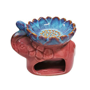 เครื่องหอมเซรามิกรูป<span class=keywords><strong>ช้าง</strong></span>ไทยที่จุดเทียนหอมระเหยกลิ่นหอมดอกบัวเครื่องอุ่นน้ำมันหอมระเหยพอร์ซเลนตะเกียงใส่เทียน<span class=keywords><strong>ชา</strong></span> - Product Image 3