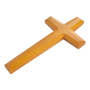 Croix religieuse en bois de <span class=keywords><strong>hêtre</strong></span> <span class=keywords><strong>massif</strong></span> de haute qualité, gravée, écologique, souvenir pour la maison, décoration murale, vente en gros - Product Image 1