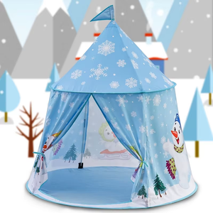 Tienda de Campaña Infantil Plegable con Forma de Castillo de Princesa, Juguete Deportivo Unisex, Lona de Poliéster Resistente, Estilo Tipi - Product Image 1