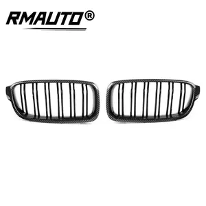 1 Par de Rejillas Delanteras de Doble Línea de Carbono para BMW Serie 3 F30/31 12-18, Accesorios de Estilo para Automóviles - Product Image 3