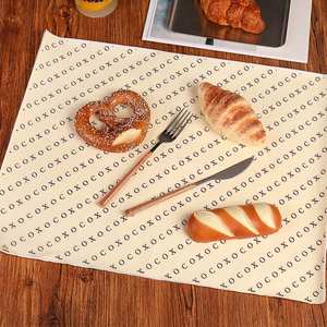 Custom Logo Printed Coated Deli Meat Hamburger Frie Burger Sandwich <b>Wrap</b> Wax Sheets Food Wrapping Greaseproof Paper - Product Image 4