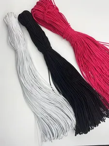 Colorful Stretch Round Elastic Cord Rope Latex Stretch Rope Elastic Drawstring Cord Band For Garment