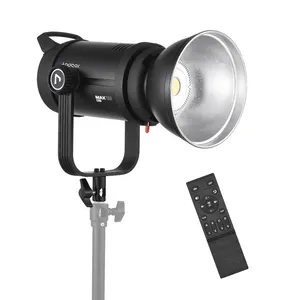 Andoer MAX lampu LED fotografi 100 100W, lampu pengisi fotografi Studio bisa diredupkan 5600K untuk potret produk pernikahan
