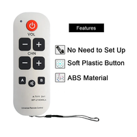 Control Remoto Universal Infrarrojo Impermeable OEM ODM A-TV11 con Botones Grandes Retroiluminados y Función de Aprendizaje, Apto para Televisores