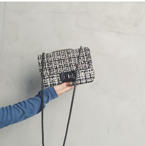 Borsa a tracolla in Denim all'ingrosso borsa da donna Vintage di lusso fatta a mano con Logo personalizzato - Product Image 1