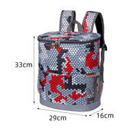 Sac isotherme à dos anti-fuite, maintien au froid 12h, capacité 20 canettes, pliable et portable pour voyage et pique-nique