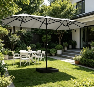 Sombrillas Plegables Modernas de Tres Lados, Resistentes, para Uso en Exteriores, Impermeables y Anti-UV, para Patio y Parque, Venta al Por Mayor de Fábrica - Product Image 4