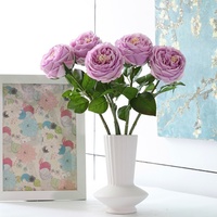 Simulatie Aanvoelende Hydraterende Rozen Kunstzijde Austin Bruiloft Fotografie Accessoires Huisdecoratie Groothandel