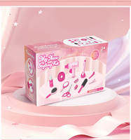Kit de Salon de Beauté pour Filles, Ensemble de Coiffure, Sèche-Cheveux Jouet, Kit de Jeu de Rôle de Coiffeuse pour Filles