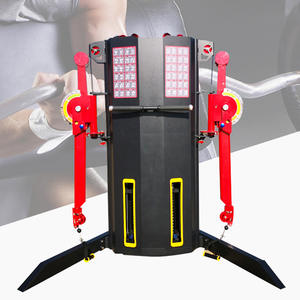 Entraîneur à <span class=keywords><strong>double</strong></span> fonction Multi Cable Crossover Gym Equipment Pulldown Pullley Machine Iron Metal Commercial Use Black - Product Image 5