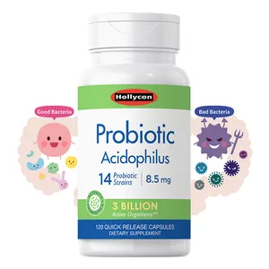 Вегетарианское сырье пробиотик от производителя, 100 миллиардов, капсулы с пребиотиками, стимулирующие пищеварение, облегчение вздутия живота для взрослых
