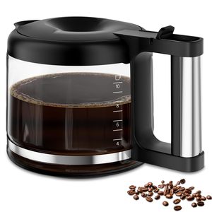 Jarra de Vidrio de Repuesto para <span class=keywords><strong>Cafetera</strong></span> de 10 Tazas, Compatible con De'Longhi COM532M 3066 3067 3093, para <span class=keywords><strong>Cafetera</strong></span> Espresso - Product Image 1