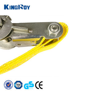 Safe Load 50mm 5ton Zinc Plated Polyester Quick Loader <b>Tie</b> Straps Ratchet Buckle Double J Hooks ISO 9001 Certified 27ft/8m - Product Image 3