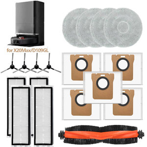 Repuestos para Aspiradora Robótica <span class=keywords><strong>Xiaomi</strong></span> X20 Max / X20 <span class=keywords><strong>Pro</strong></span>: Filtro HEPA, Bolsa para Polvo, Cepillo Lateral, Cepillo Principal, Mopas - Product Image 1