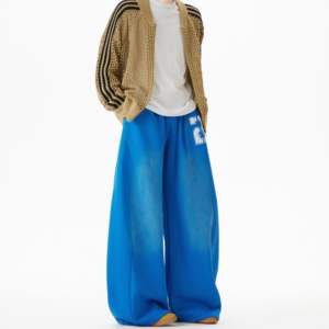 <span class=keywords><strong>Pantaloni</strong></span> <span class=keywords><strong>Cargo</strong></span> da <span class=keywords><strong>Uomo</strong></span> <span class=keywords><strong>con</strong></span> Stampa Vintage Sfumata, <span class=keywords><strong>Vita</strong></span> Elastica <span class=keywords><strong>con</strong></span> Coulisse, Stile Trendy Streetwear Casual - Product Image 3