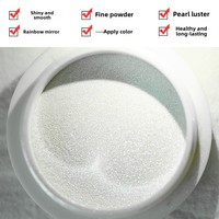 Miroir magique pour ongles haute lumière ciel lune perle blanc Aurora poudre de paillettes nouvel accessoire chromé pour effet miroir d'art des ongles