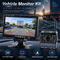 Système de caméra de recul sans fil pour voiture avec moniteur 7 pouces, vision nocturne claire, étanche, caméra de recul pour camion, camping-car, remorque