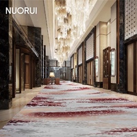 Moquette murale en nylon 6 HD imprimée pour hôtels de luxe et bureaux, du hall d'ascenseur au couloir, revêtement de sol acoustique silencieux