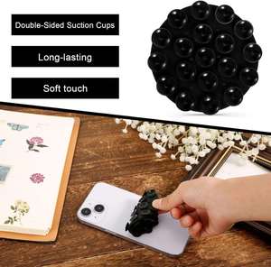 Support de téléphone portable en silicone à 19 ventouses, adhésif double face de forme ronde, vente en gros d'usine pour cadeaux promotionnels d'affaires - Product Image 2