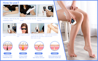Épilation laser portable à domicile pour femme, épilateur IPL indolore, appareil d'épilation IPL
