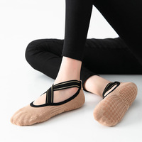 Calcetines acolchados antideslizantes para mujer, medias de Yoga, Hospital, Pilates, Barre