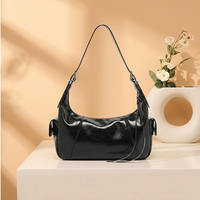 Échantillon personnalisé disponible, sacs à main vintage pour femmes, sac à bandoulière en cuir véritable, sac sous le bras pour femmes, faible MOQ