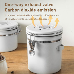 Deweisi 1L 3L cà phê Canister thép không gỉ kín cà phê đậu lưu trữ căn cứ container kín <span class=keywords><strong>Jar</strong></span> cho ngũ cốc đường trà - Product Image 5