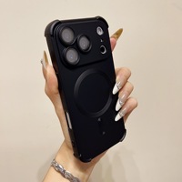 Coque Magnétique Antichoc Premium avec Chargement Sans Fil pour iPhone 17 Air 16 15 14 13 12 Pro Max – Housse en Silicone Souple Type Armure