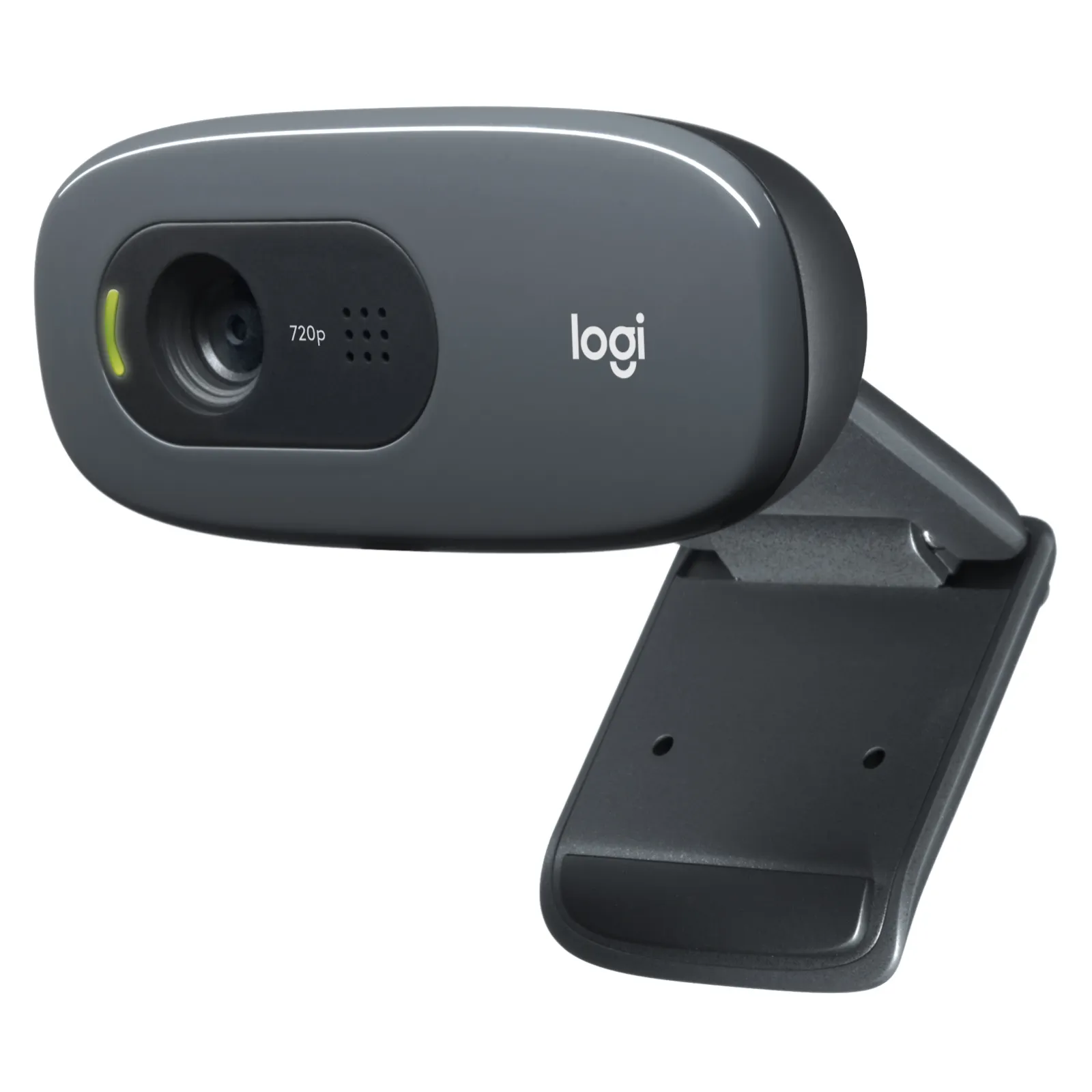 Logitech C270 Webcam HD 720P, Kamera Web HD Layar Lebar Koreksi Video Lampu HD Pengurang Kebisingan Mikrofon Hitam