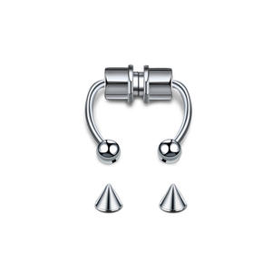 Ttlife — anneau de nez magnétique en acier inoxydable, sans <span class=keywords><strong>Piercing</strong></span>, <span class=keywords><strong>Septum</strong></span> magnétique, en acier inoxydable, manchette de cheval, vente en gros, 316L - Product Image 3