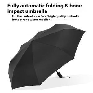 Parapluie publicitaire personnalisé avec logo, pliable automatiquement, résistant au soleil et au vent, cadeau avec motif imprimé, directement de l'usine - Product Image 2